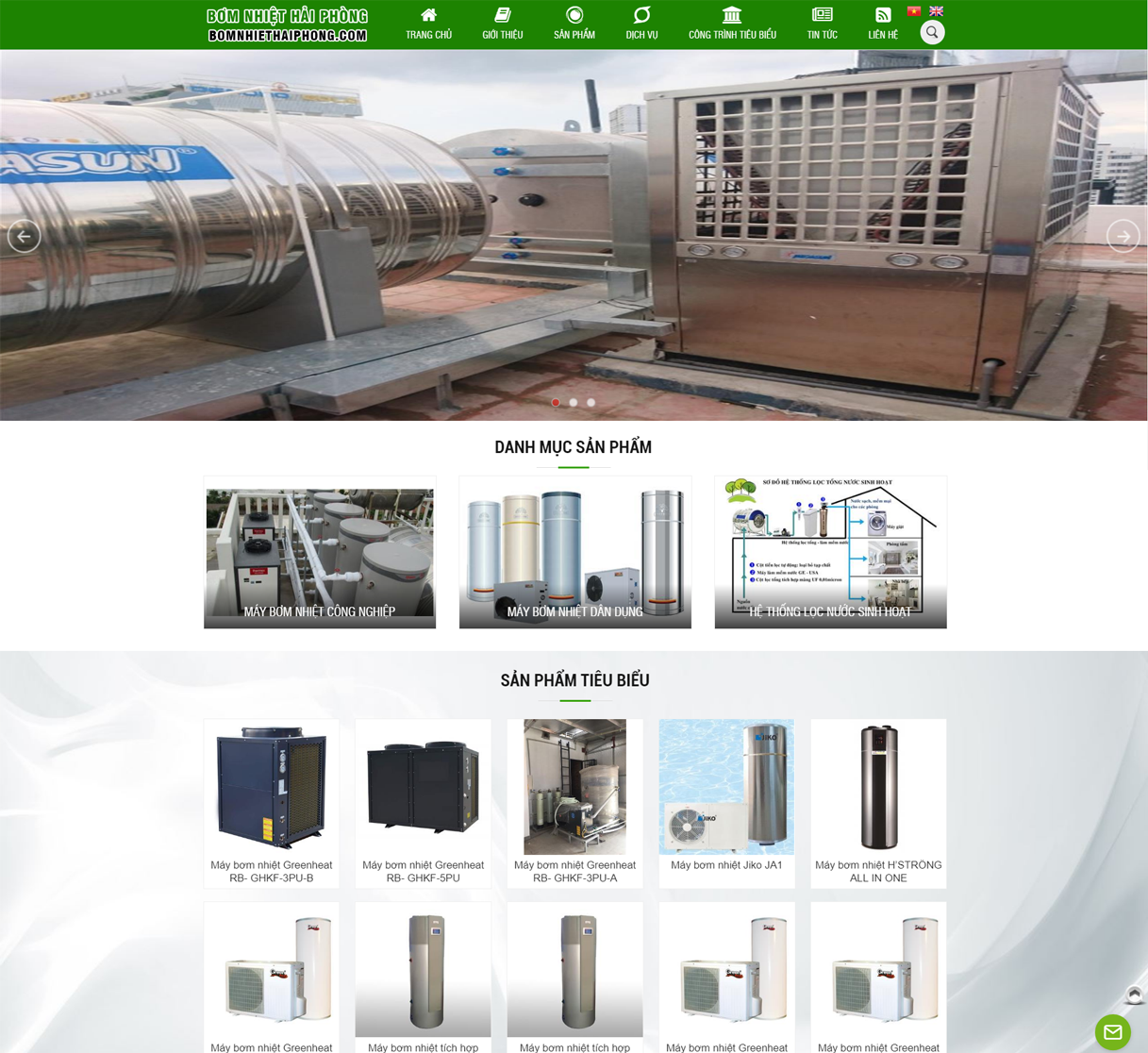 Thiết kế web Bơm Nhiệt Hải Phòng