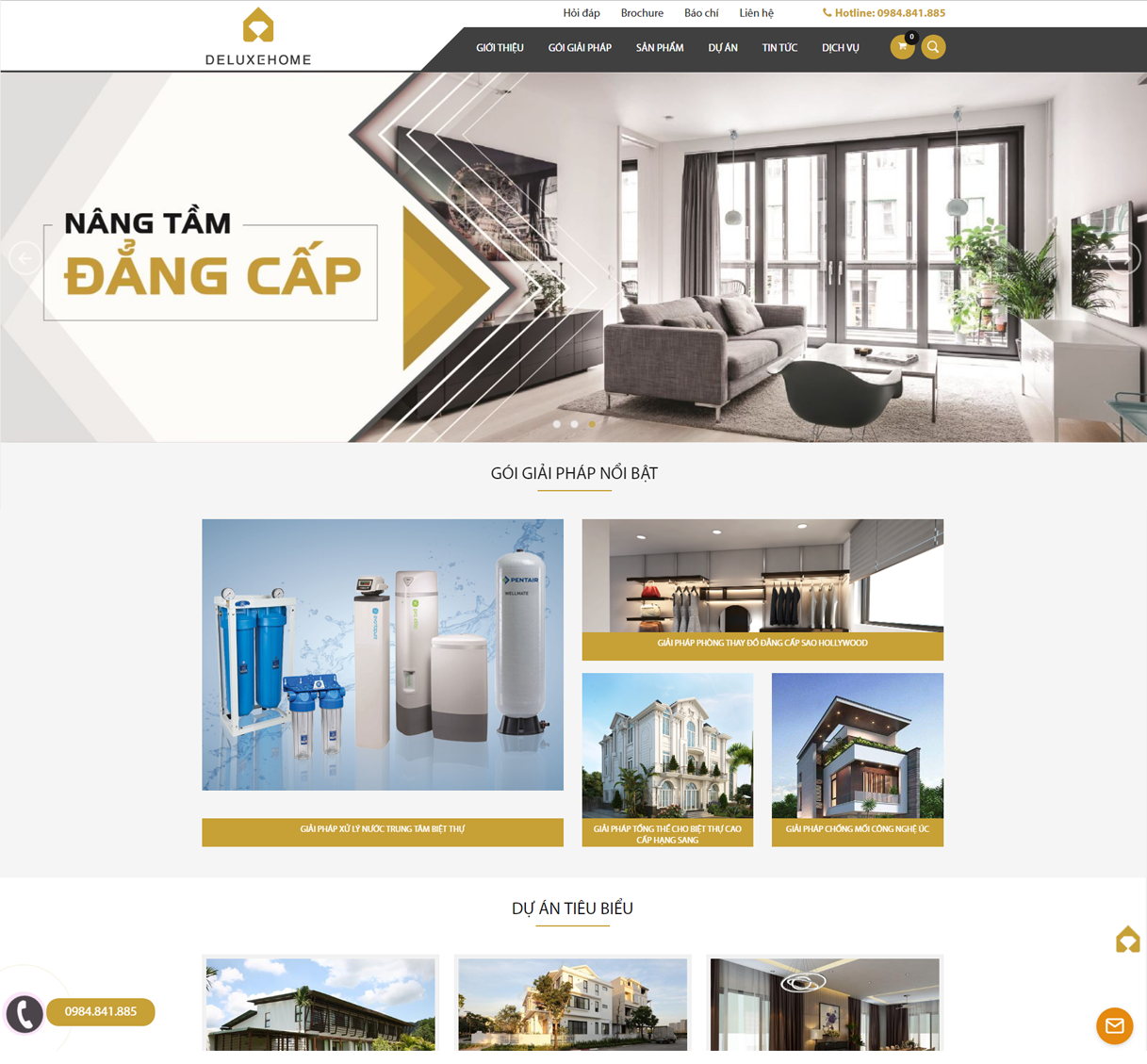 Thiết kế website Công ty Nhà Sang Deluxe Home