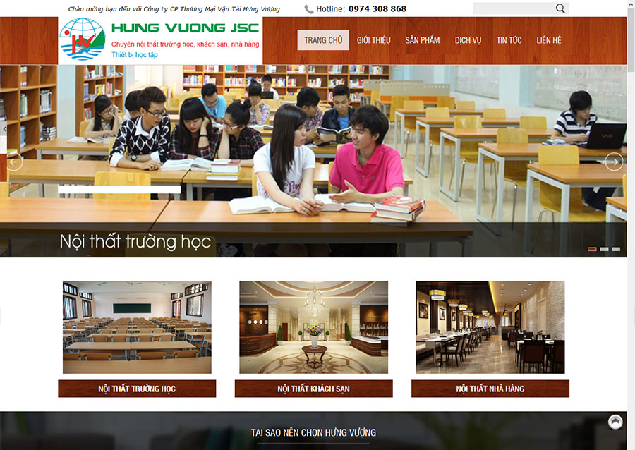 Thiết kế website Công ty CP Thương Mại Vận Tải Hưng Vượng