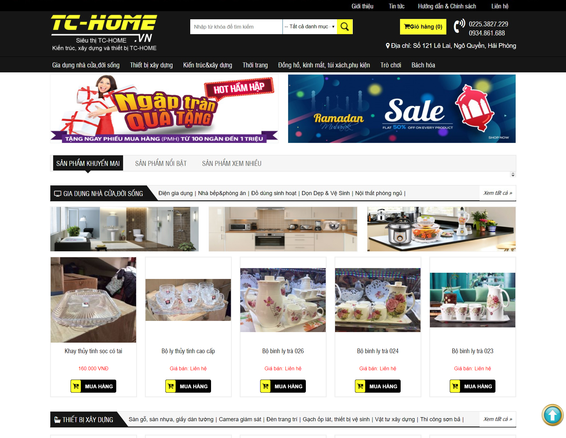 Thiết kế web Siêu Thị TC-HOME