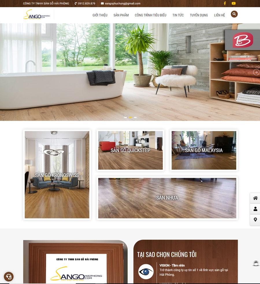 Thiết kế website Sàn Gỗ Hải Phòng