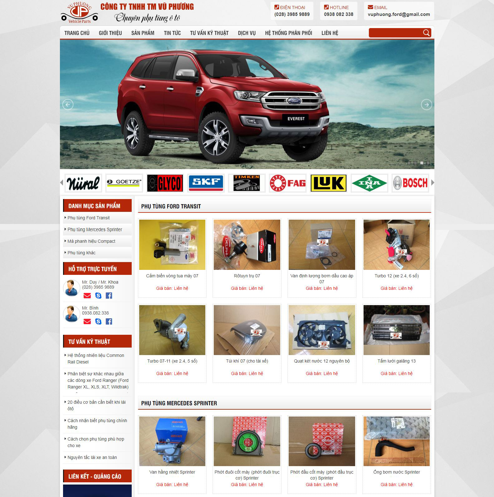 Thiết kế lại web Công ty Vũ Phương