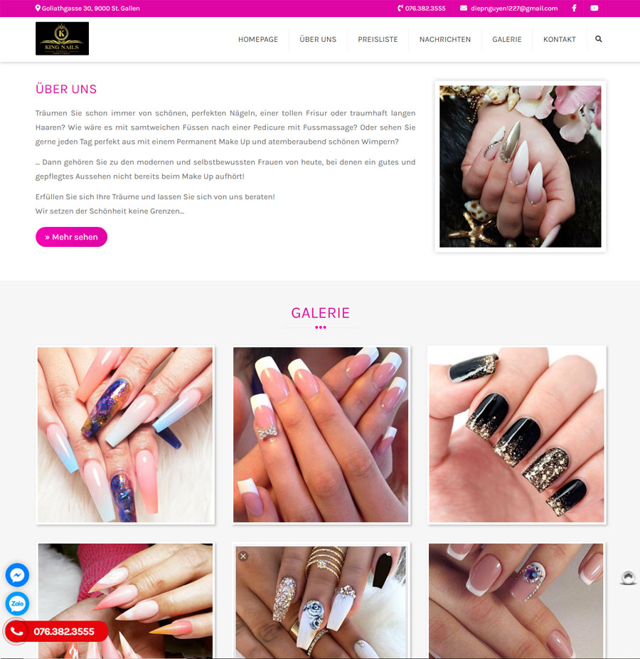 Thiết kế web King Nails