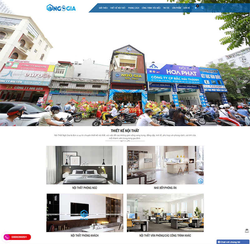 Thiết kế web Nội Thất Ngô Gia