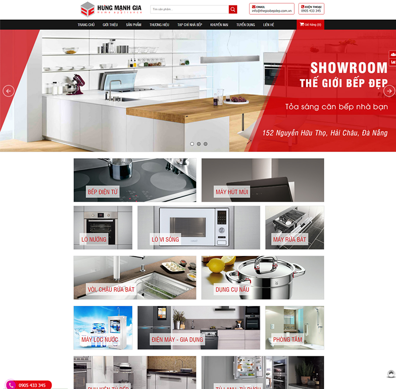 Thiết kế web Thế Giới Bếp Đẹp