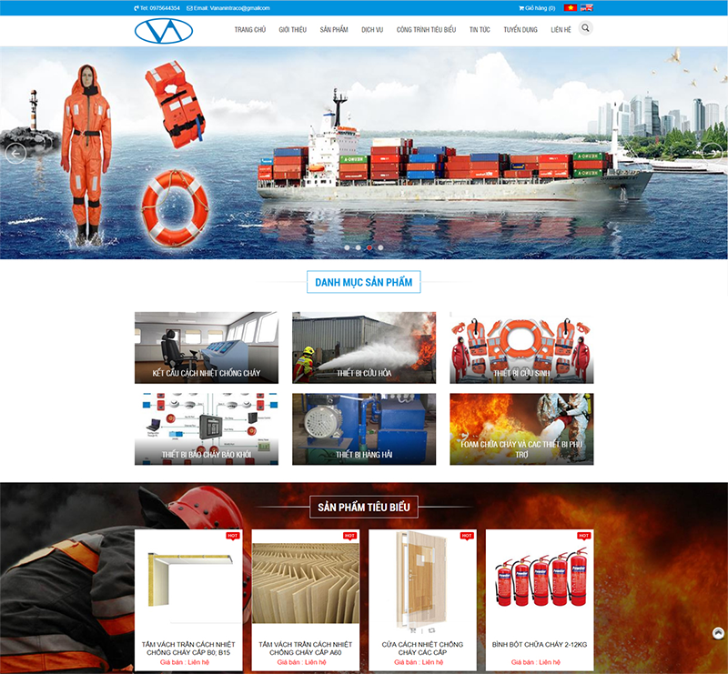 Thiết kế web Phòng Cháy Chữa Cháy Vạn An