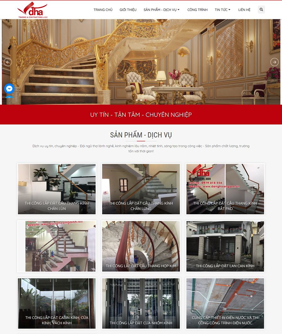 Thiết kế website Công ty Đăng Hoàng Anh