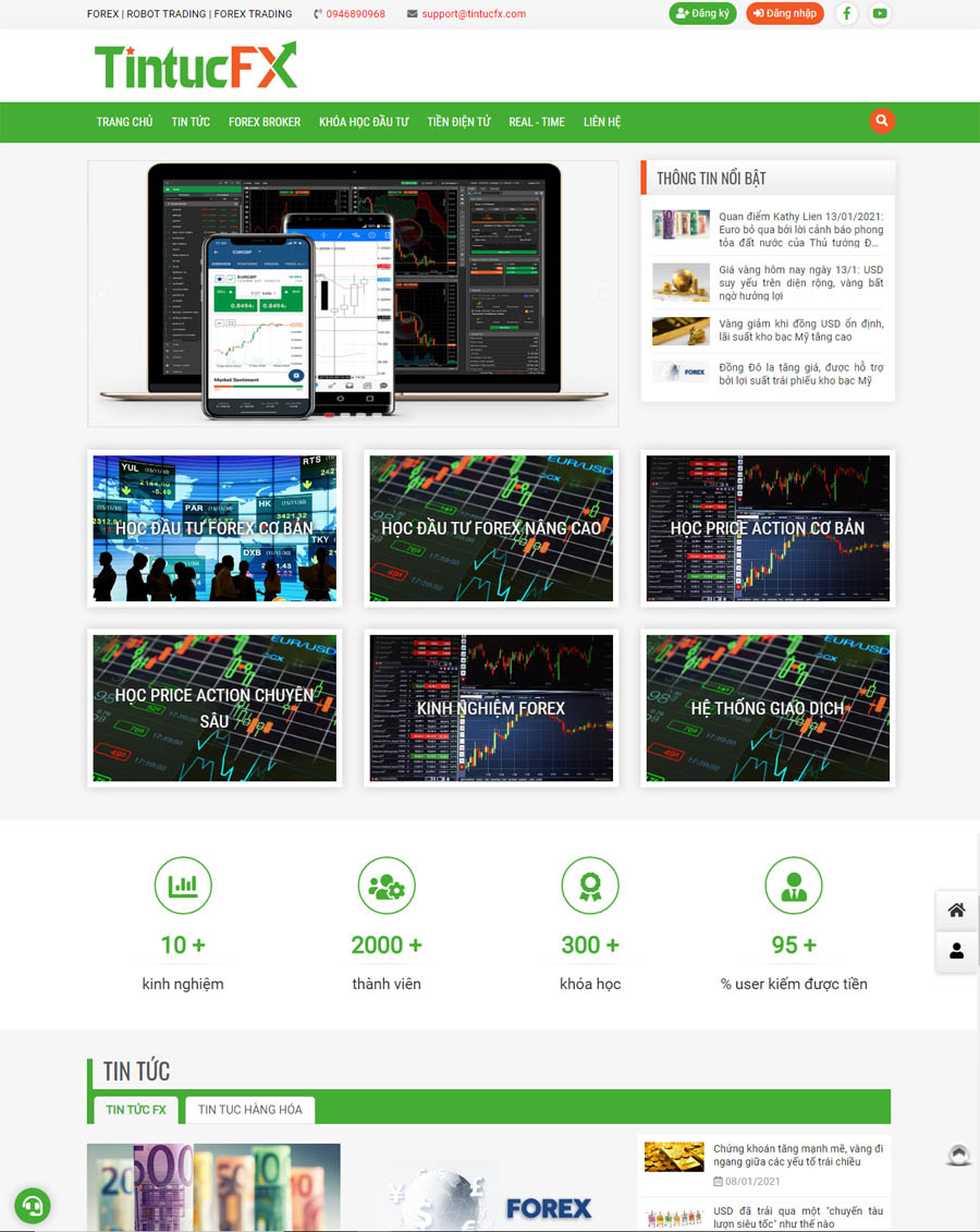 Thiết kế web Tin Tức FX