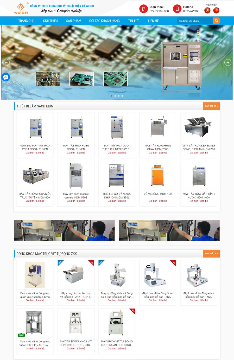 Thiết kế website Công ty Kỹ Thuật Điện Tử Weish