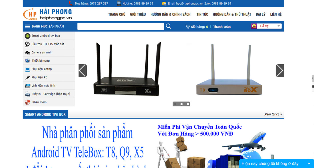Thiết kế web Công ty TNHH Thương Mại Quốc Tế Hải Phong