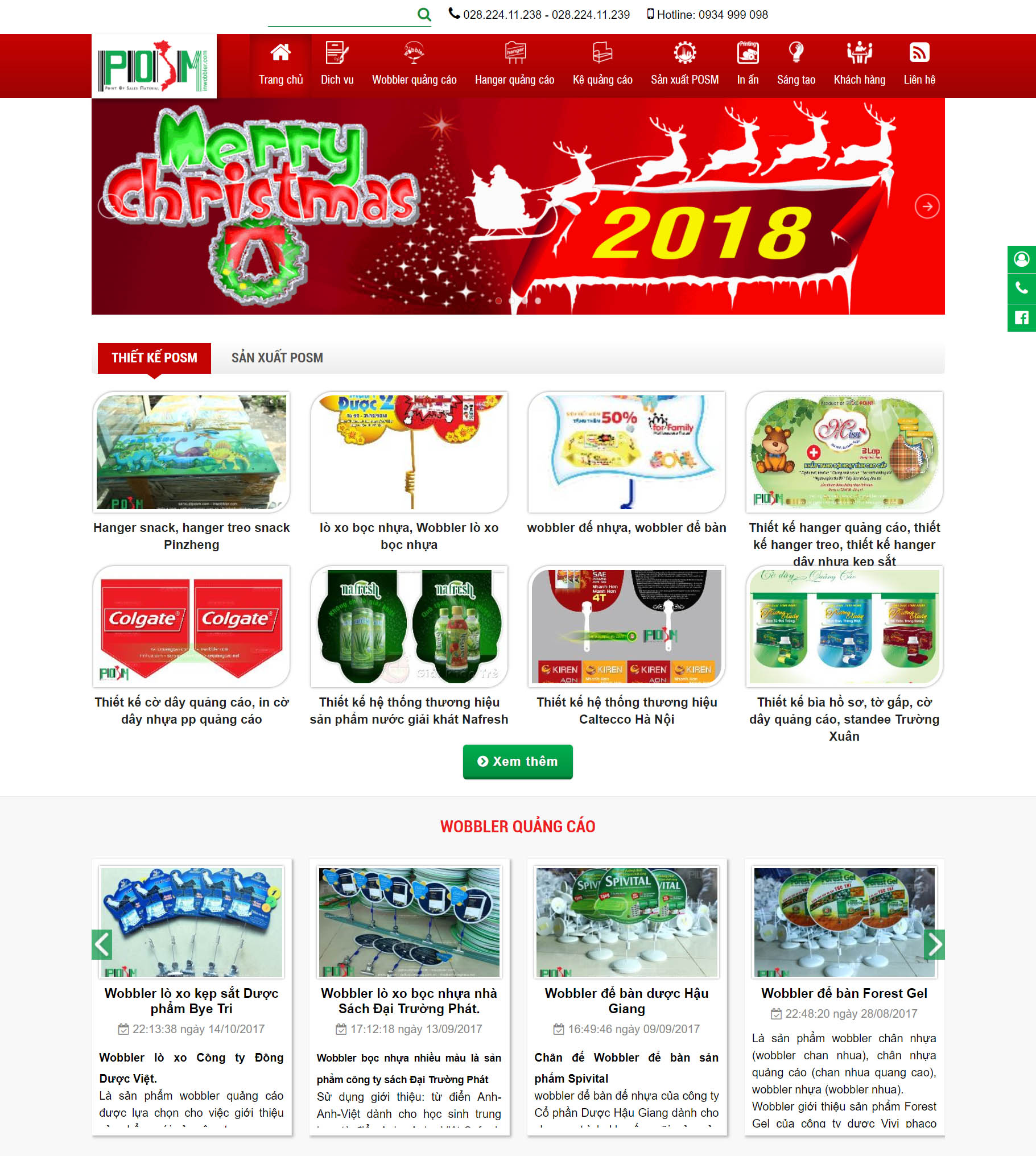 Thiết kế lại web Công ty Sản Xuất Wobbler Quảng Cáo
