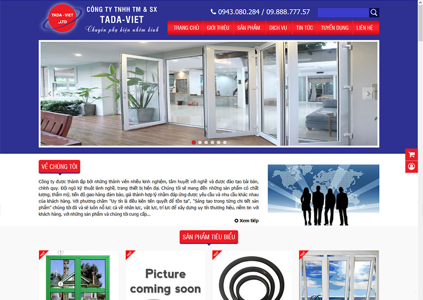Thiết kế web Công ty TADA-VIET