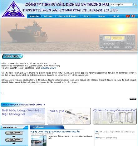 Thiết kế web Công Ty TNHH Tư Vấn - Dịch Vụ Và Thương Mại (ASC CO., LTD)