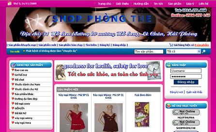 Thiết kế web Shop Phòng The