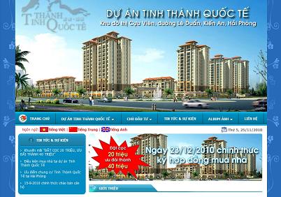 Thiết kế web Dự án Tinh Thành Quốc Tế