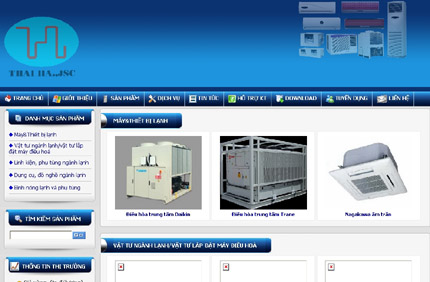 Thiết kế web Công ty Cổ Phần Vật Tư Thiết Bị Điện Lạnh Thái Hà