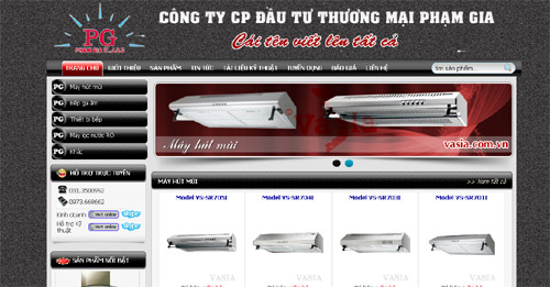 Thiết kế web Công ty Cổ Phần Đầu Tư Thương Mại Phạm Gia