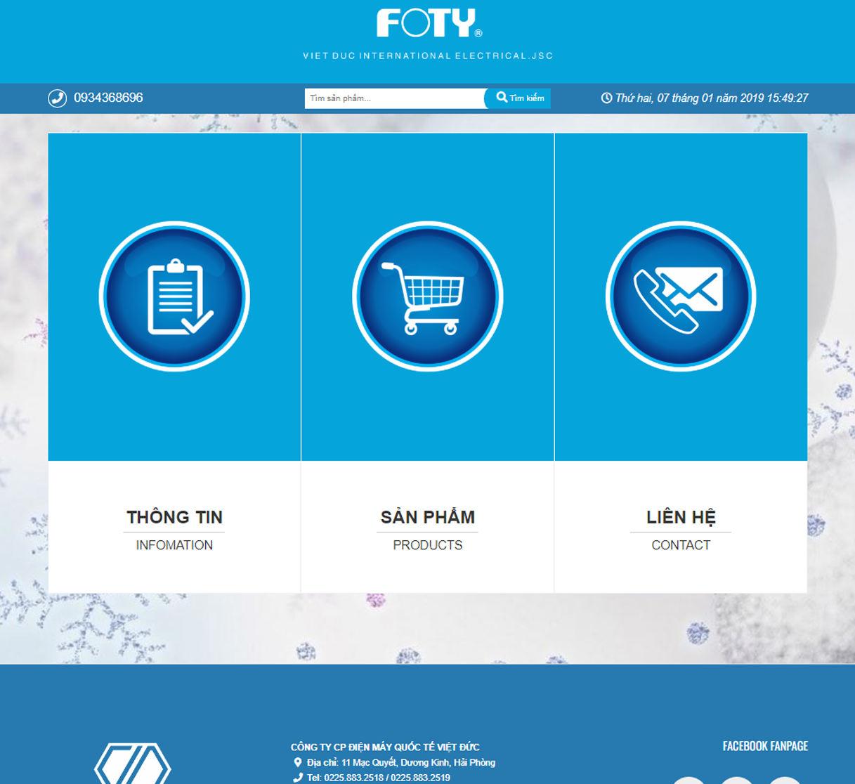 Thiết kế web Điện Máy Foty