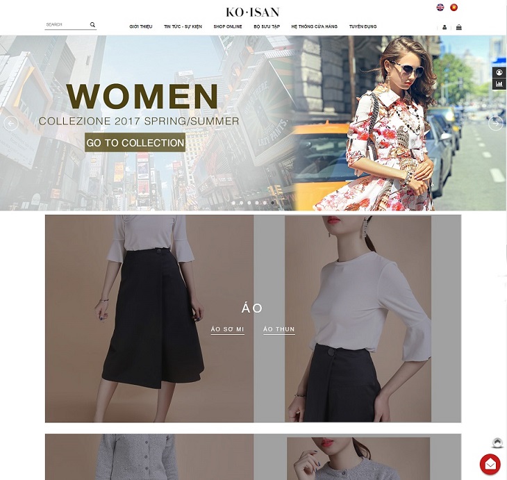 Thiết kế web Thời Trang Ko-Isan