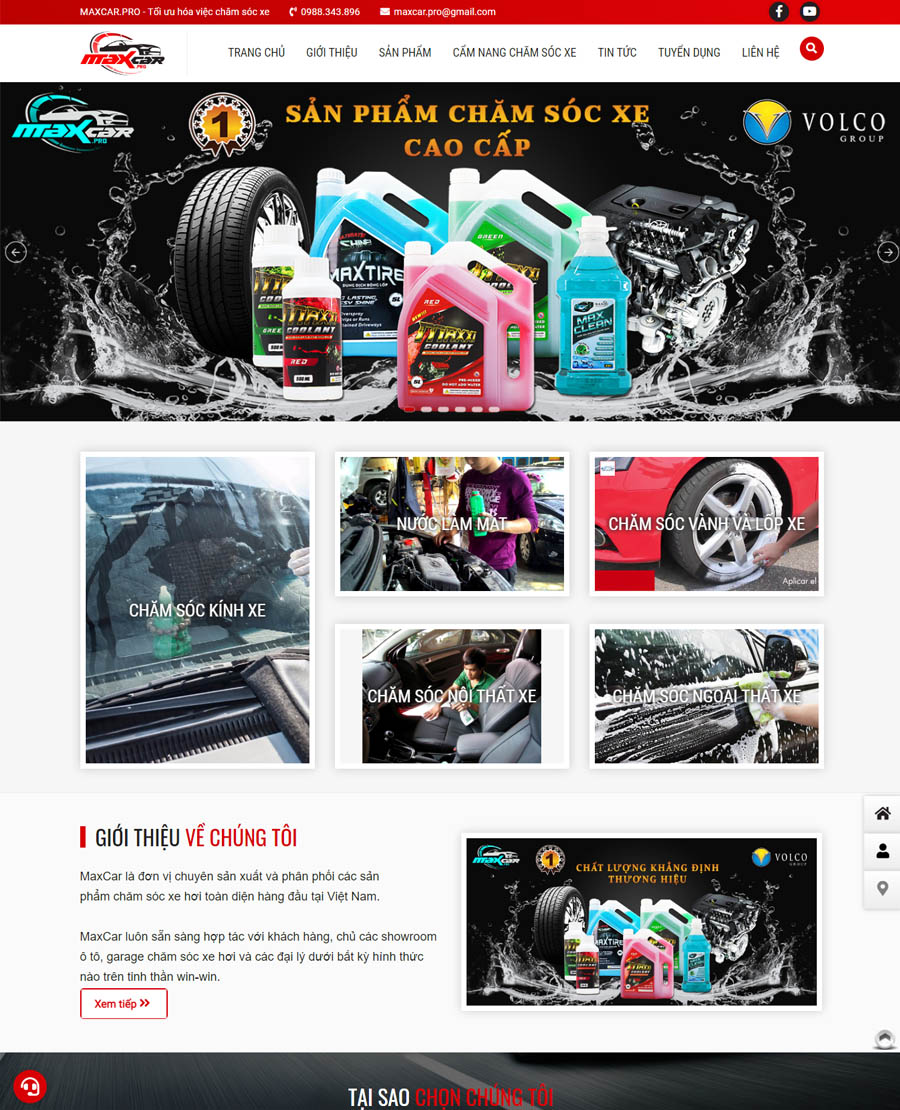 Thiết kế web MaxCar Pro
