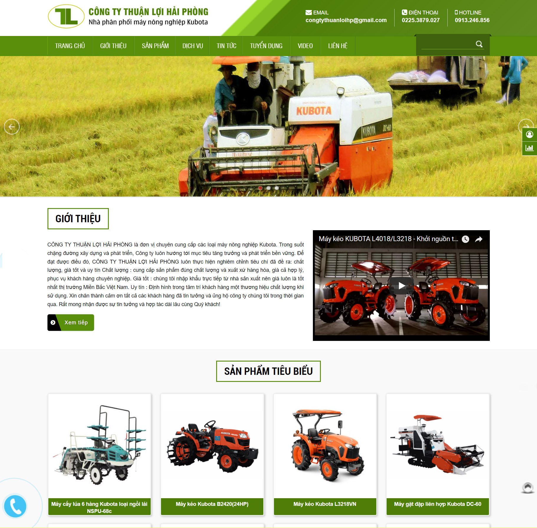 Thiết kế web Công ty Thuận Lợi Hải Phòng
