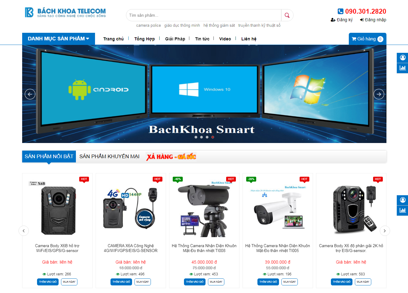 Thiết kế web Công ty Viễn Thông Bách Khoa