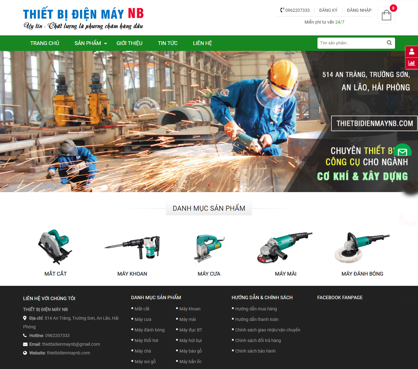 Thiết kế website Thiết Bị Điện Máy NB