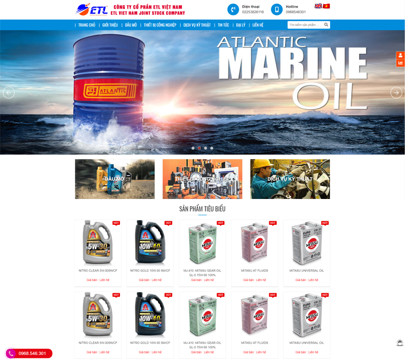 Thiết kế website Công ty ETL Việt Nam