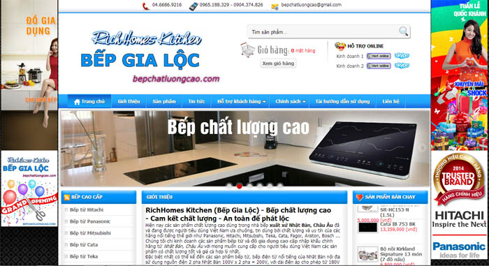 Thiết kế web Bếp Chất Lượng Cao