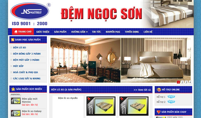 Thiết kế web Công ty Đệm mút Ngọc Sơn