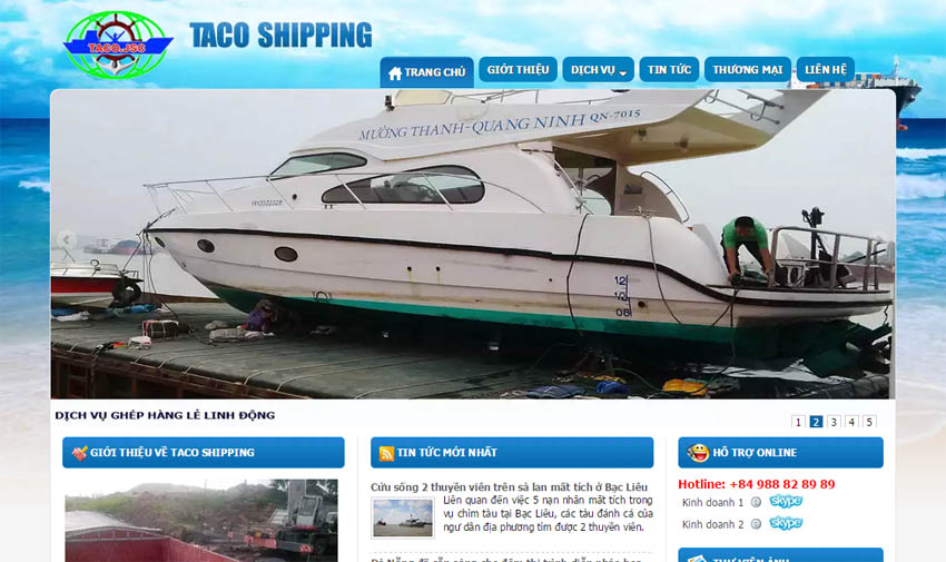 Thiết kế web Công ty Taco Shipping