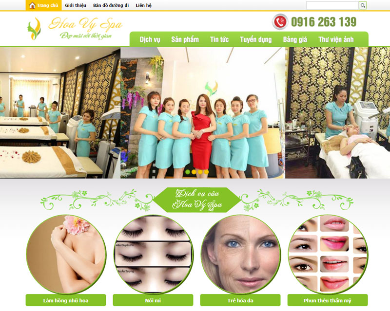 Thiết kế web Hoa Vy Spa