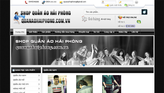 Thiết kế web Shop Quần Áo Ngọc Vân