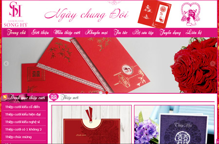 Thiết kế website Thiệp cưới Song Hỷ