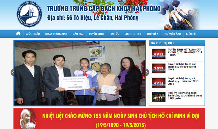 Thiết kế lại và nâng cấp website Trường Trung Cấp Bách Khoa Hải Phòng
